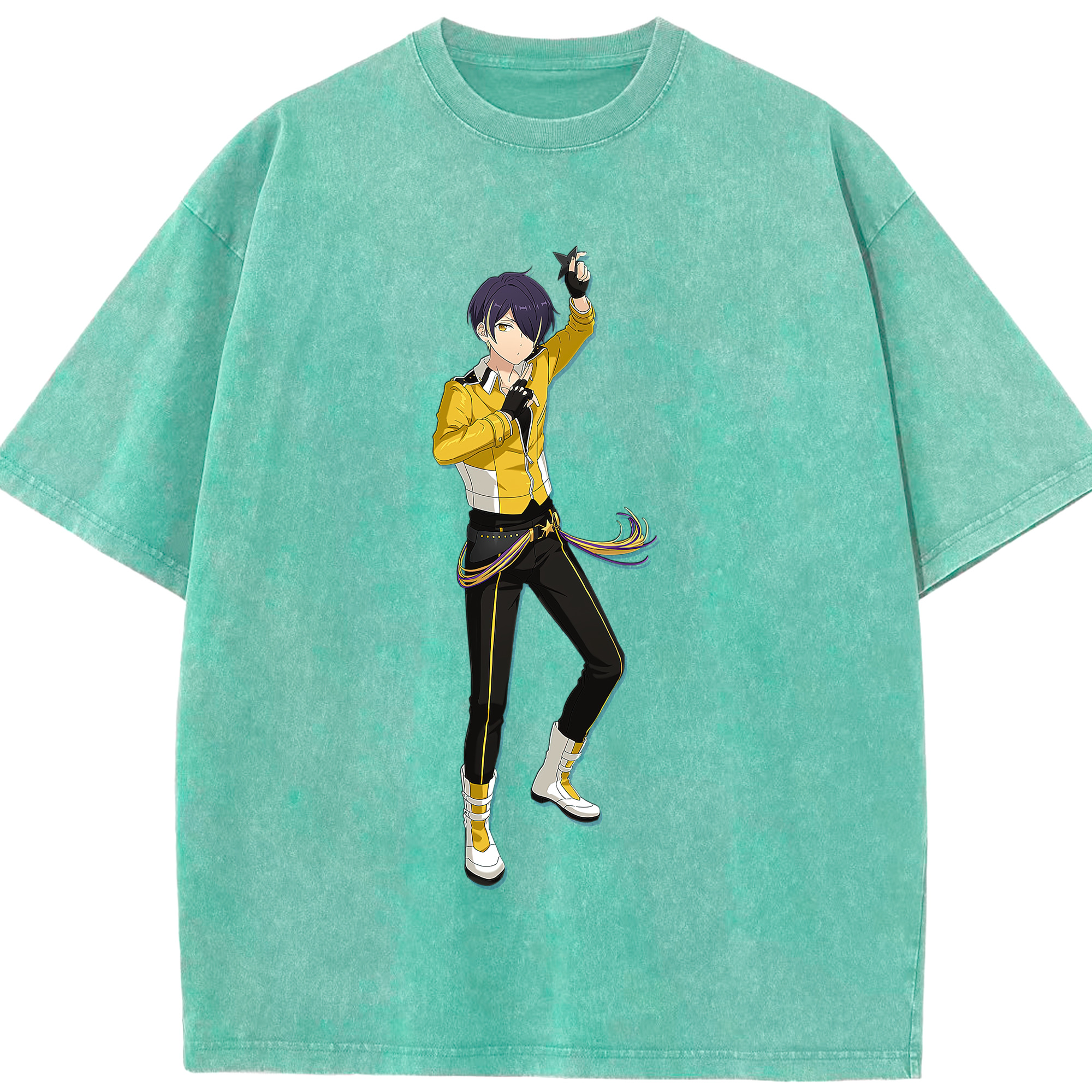 （画像用） あんさんぶるスターズ! Ensemble Stars 綿100% ヴィンテージ風 半袖Tシャツ（フロントプリント）